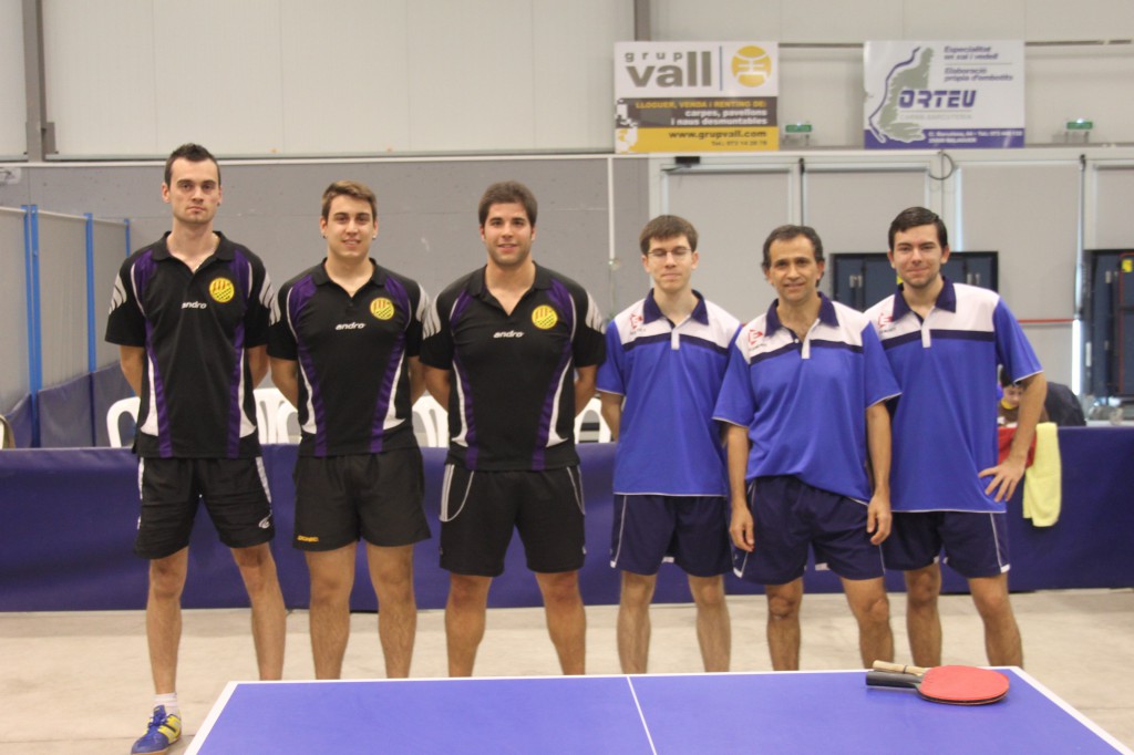 Jugadors del CTT Balaguer i del CTT Igualada (Foto: Rosa Sauret)