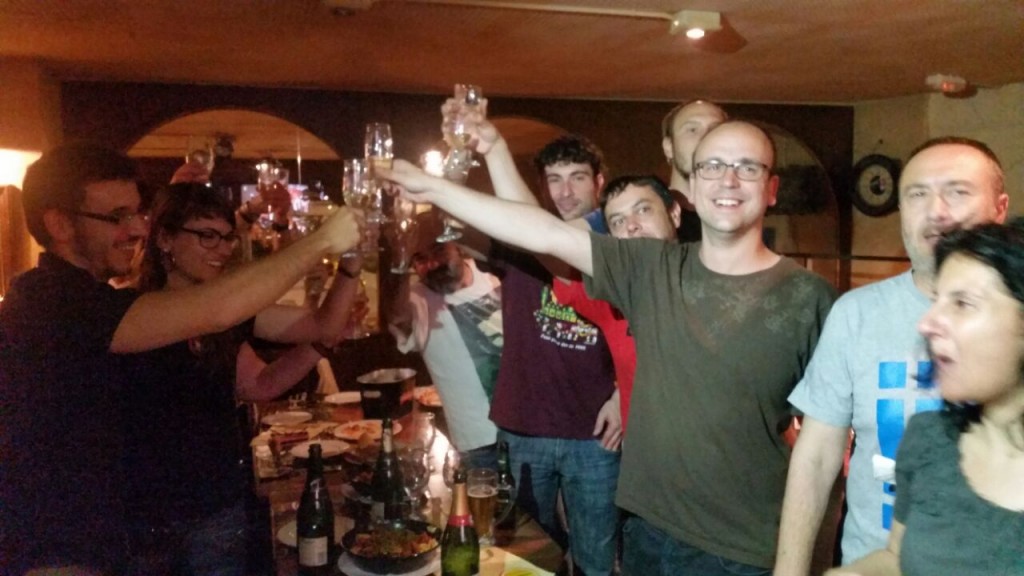 Membres de la CUP celebrant els resultats (Autor: Balaguer Televisió)