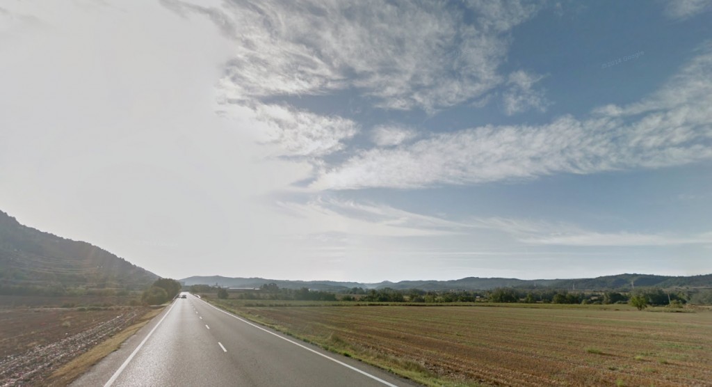 Carretera c-14 al terme de Torà (Autor: Street View Google)