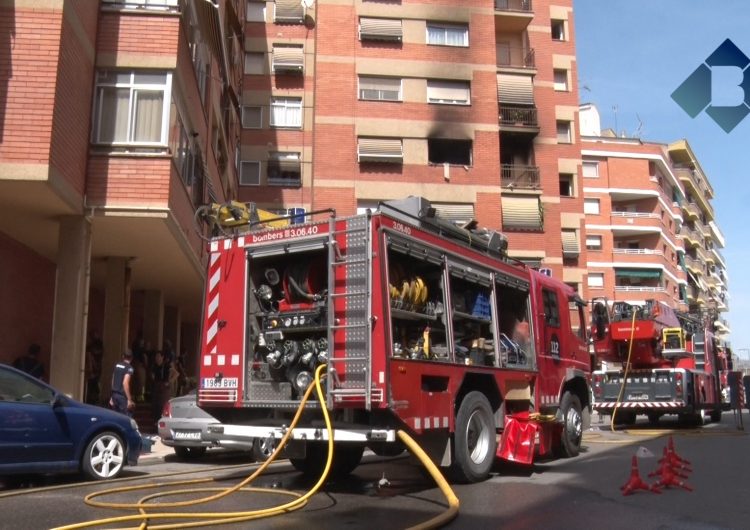 Incendi al carrer Jacint Verdaguer de Balaguer