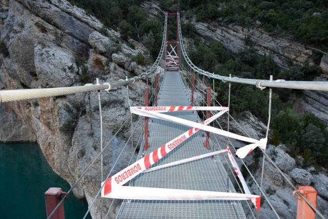 Tancat el pont del Congost de Mont-rebei per seguretat