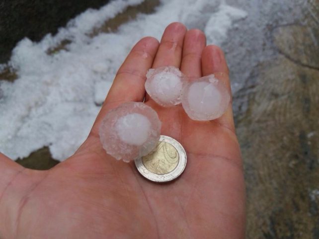 Precipitacions en forma de pedra a la Noguera