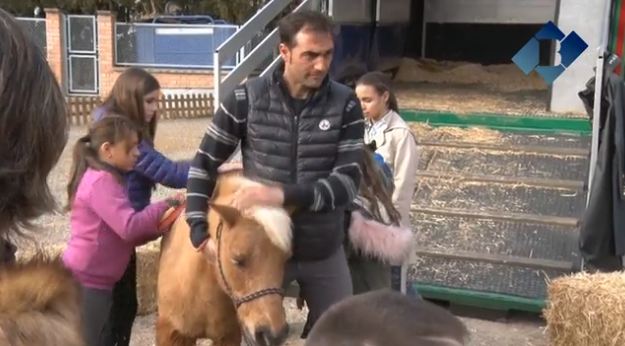 Albert Hermoso imparteix un taller a l’escola La Noguera