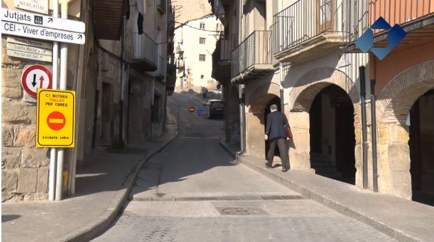 Les obres al C/Botera obliguen a  modificar els accessos i el trànsit rodat a part del centre històric