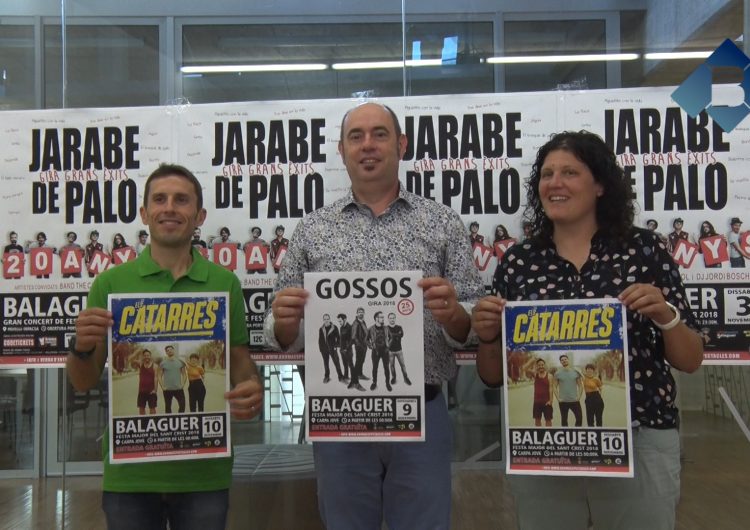 Jarabe de Palo, Gossos i Catarres, caps de cartell de la Festa Major de Balaguer 2018