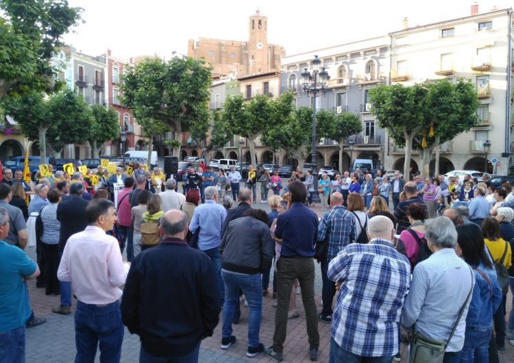 Concentració a Balaguer amb motiu del final del judici per l’1-O per reclamar la llibertat dels presos