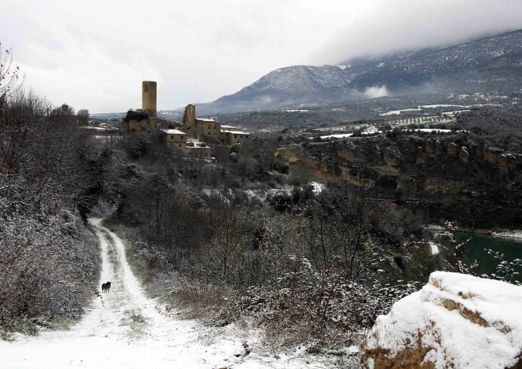 La nevada enfarina els punts més elevats de la Noguera