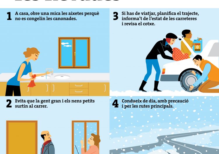 Protecció Civil manté la Prealerta del pla NEUCAT per nevades durant la propera matinada a la Noguera, Alt Urgell i Pallars Jussà