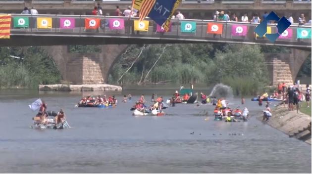 El riu Segre s’omple per rebre el tripulants de la 33a edició de la Transsegre