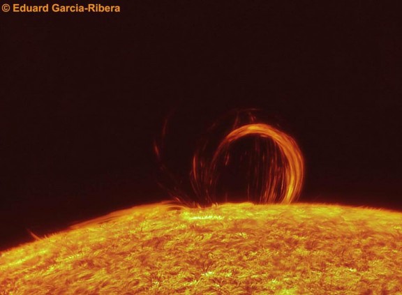 Una fotografia del sol del balaguerí Eduard Garcia Ribera, tercer premi del concurs Astrocamera 2015