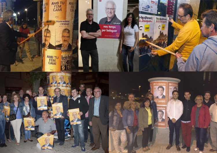 Comença la campanya electoral amb l’enganxada de cartells