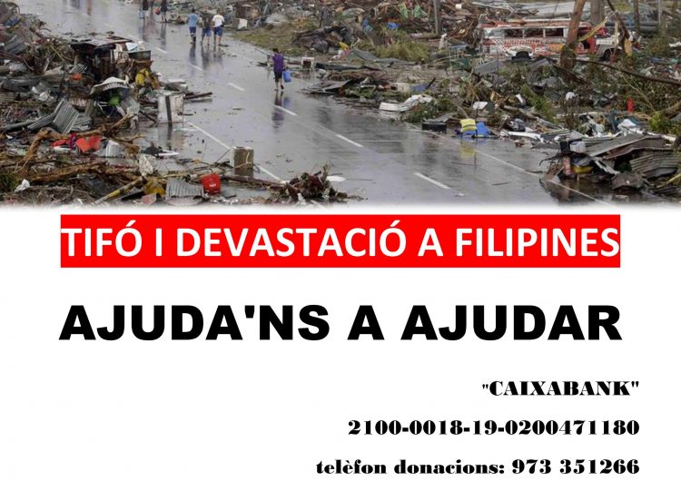 Càritas posa en marxa una campanya d’emergència per a Filipines