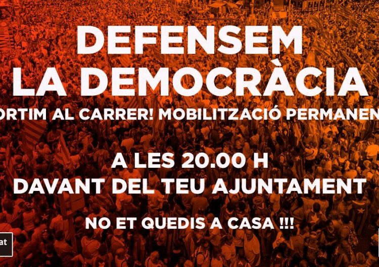 L’ANC de Balaguer convoca una concentració a la plaça Mercadal avui a les 20h