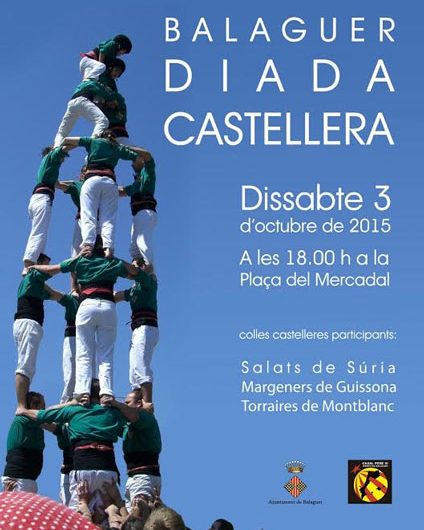 Balaguer celebra dissabte una Diada Castellera amb la participació de tres colles