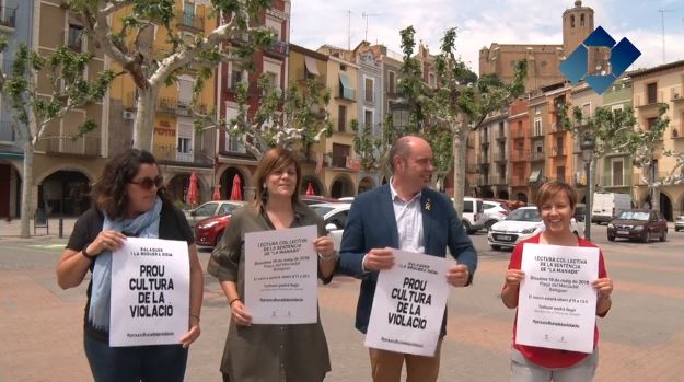 El Consell Comarcal de la Noguera i l’Ajuntament de Balaguer organitzen un acte de rebuig a la sentència de ‘La Manada’