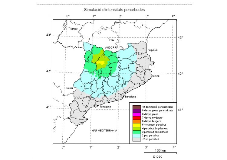 Un terratrèmol de grau 4,3 amb epicentre a l’Alt Urgell es deixa sentir a diversos punts de Catalunya