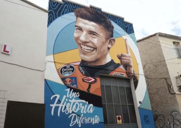 Marc Márquez, protagonista d’un mural de Penelles en homenatge a la seva carrera esportiva i al recent campionat del món