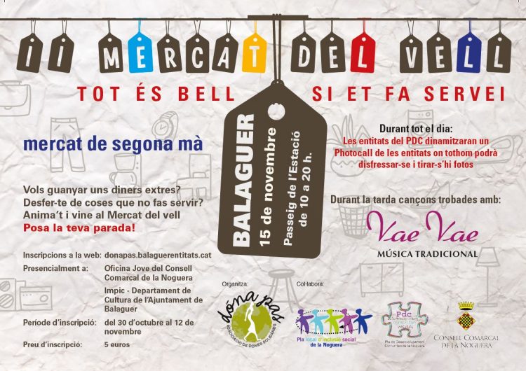 II Mercat del Vell, el proper 15 de novembre