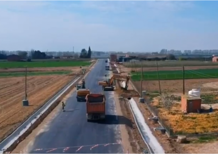 La nova carretera de Bellcaire d’Urgell a Linyola, a vista de drone