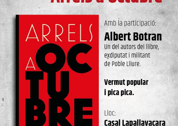 Presentació del llibre “Arrels a Octubre” a Balaguer amb Albert Botran