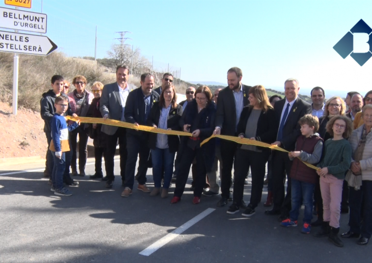 Rosa Ma Perelló inaugura les millores de la carretera que uneix Bellmunt, Penelles i Castellserà