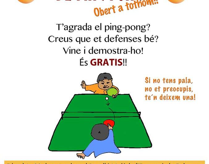 Balaguer celebra un Torneig Local de Ping-Pong per a aficionats