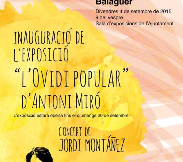 Balaguer recorda la figura de l’Ovidi Montllor amb una exposició i un concert