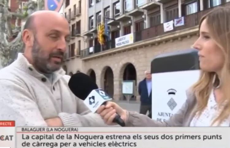 Els nous punts de càrrega de cotxes elèctrics de Balaguer, a Connecti.cat