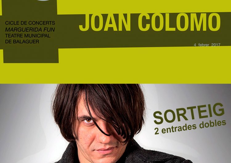 Jordi Mateu, guanyador d’una entrada doble pel concert de Joan Colomo
