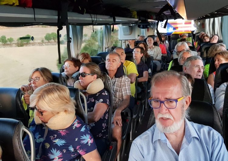 El bus de l’ANC de Balaguer, de camí a la concentració d’Estrasburg