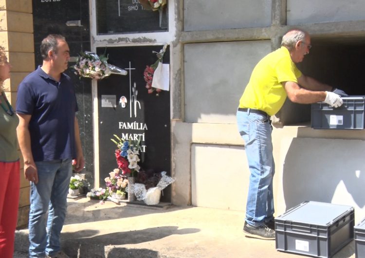 Vilanova de Meià enterra els tres soldats republicans morts a les trinxeres de la Guerra Civil