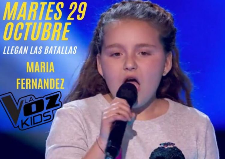 Maria Fernández torna a actuar aquest dimarts a “La Voz Kids”