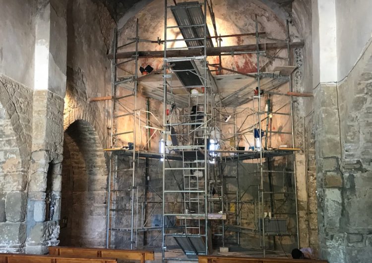 Es presenten els treballs de restauració dels murals de Santa Maria de Palau, a la Baronia de Rialb