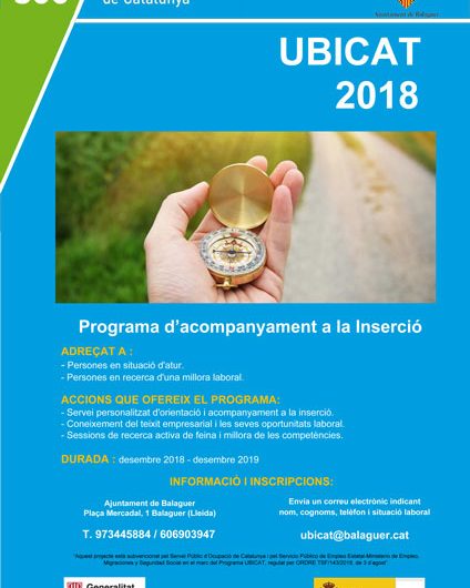 UBICAT 2018 – Programa d’acompanyament a la Inserció.