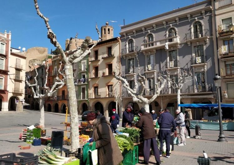 Mercat setmanal a Balaguer marcat pel coronavirus