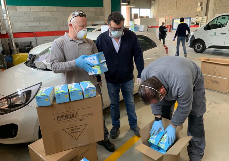 La Diputació de Lleida reparteix 50.000 mascaretes i 1.200 ulleres de protecció entre els ajuntaments de la demarcació