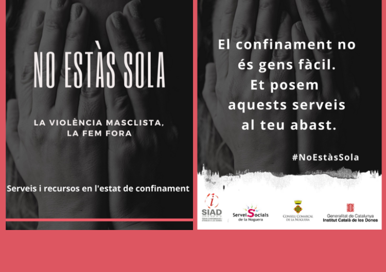 Crida del SIAD del Consell Comarcal de la Noguera a difondre la guia “No estàs sola. La violència masclista, la fem fora”