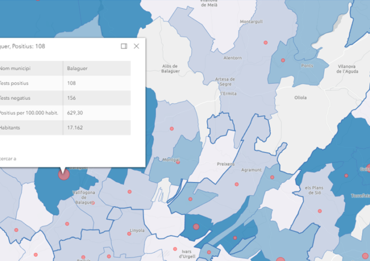 Balaguer supera el centenar de casos positus de coronavirus SARS-CoV-2