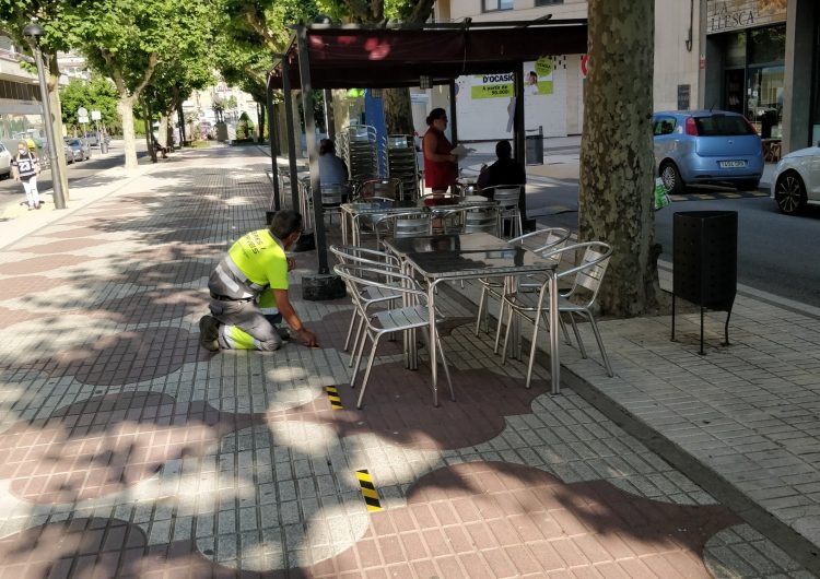 La Paeria de Balaguer delimita les distàncies de seguretat a les terrasses