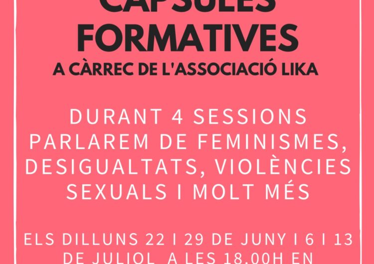 L’Oficina Jove de la Noguera inicia un cicle de sessions formatives virtuals sobre feminismes i violències sexuals