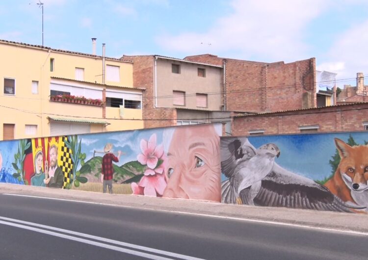 Castelló de Farfanya inaugura un mural per posar en valor el seu patrimoni