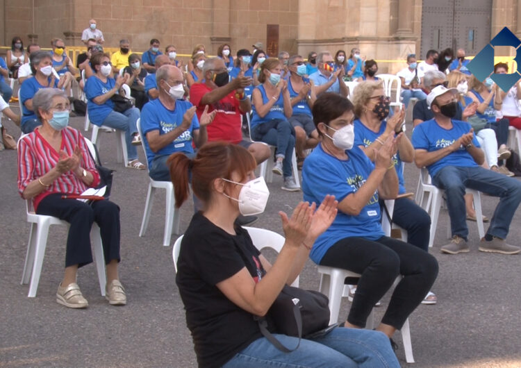 Més de 150 persones es concentren en l’acte estàtic de l’ANC per celebrar la Diada a Balaguer