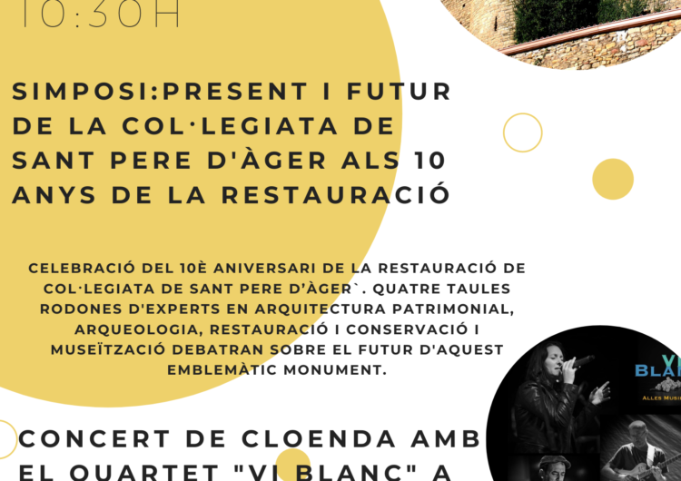 La “Col·legiata de Sant Pere d’Àger” celebra el 10è aniversari de la seva restauració