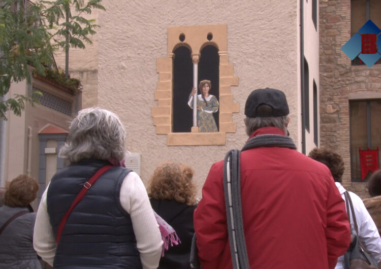 Inauguren el mural en homenatge a Margarida de Montferrat a Balaguer