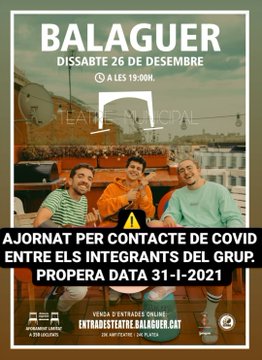 Ajornat el concert del grup Stay Homas per un contacte entre els integrants del grup