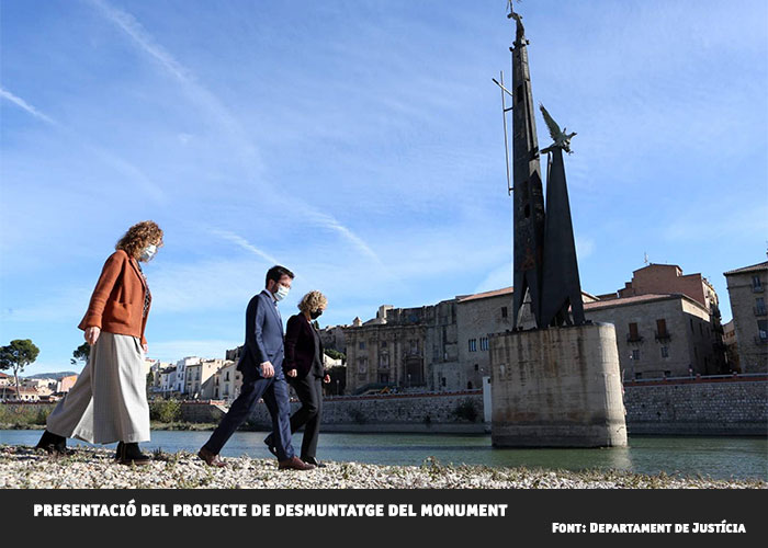 La Generalitat retirarà el monument franquista de Tortosa aquest estiu