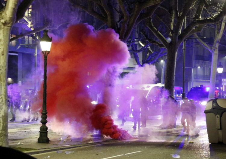 Els vuit detinguts a Lleida durant els aldarulls per la detenció de Hasel passaran dijous a disposició judicial