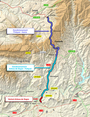 Territori licita les obres de la variant d’Artesa de Segre per un import de 5 MEUR