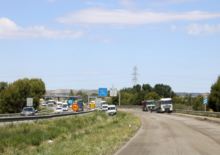 Comencen les obres per millorar el ferm de l’A-2, entre els enllaços de les carreteres de Corbins i Balaguer