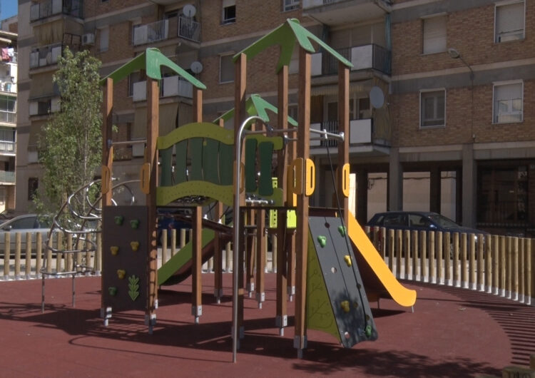 Acaben les obres del nou parc infantil dels blocs de “La Caixa”